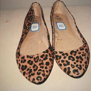 Time and True Cheetah Print Flats Women size 6